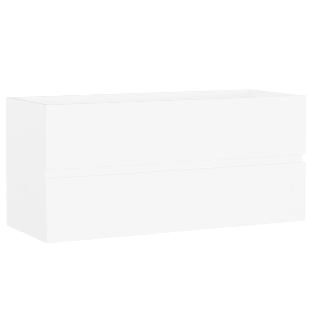 Mobile Bagno con Lavabo Integrato Bianco in Legno Multistrato 3071657