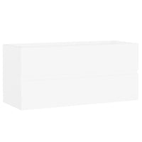 Mobile Bagno con Lavabo Integrato-Lavandino-Lavabo Bianco in Legno Multistrato 826591