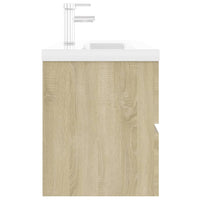 Mobile con Lavabo Integrat-Armadietto da Cucina-Lavandinoo Rovere Sonoma in Legno Multistrato 143771