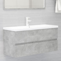 Mobile con Lavabo Integrato Grigio Cemento in Legno Multistrato 3071661