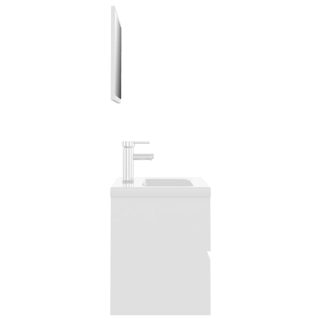 Set Mobili da Bagno Bianco in Truciolato 3071675