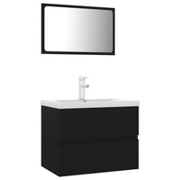 Set Mobili da Bagno Nero in Truciolato cod mxl 31383