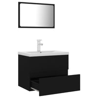 Set Mobili da Bagno Nero in Truciolato cod mxl 31383