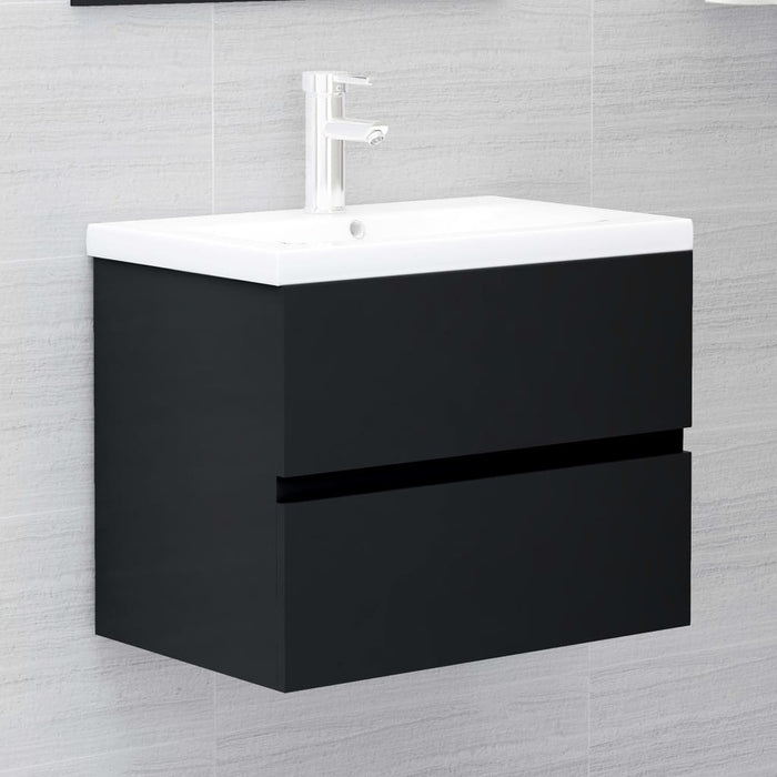 Set Mobili da Bagno Nero in Truciolato cod mxl 31383