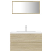 Set Mobili da Bagno Rovere Sonoma in Legno Multistrato 3071687
