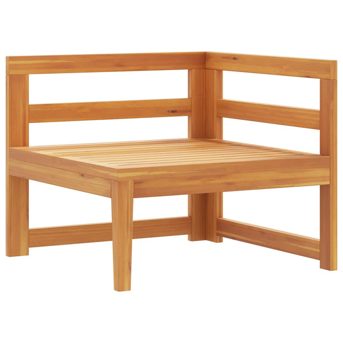 Divano Angolare con Cuscini Bianco Crema in Massello di Acacia cod mxl 59184