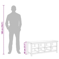 Scarpiera 114x37x45 cm in Legno Massello di Rovere 327436