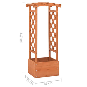 Fioriera a Traliccio con Arco-Vaso-Contenitore per Piante 49x39x117 cm in Legno di Abete