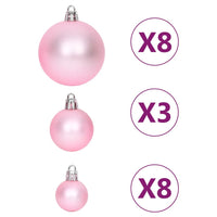 Set Addobbi di Natale 65 pz Rosa/Rosso/Bianco 330087
