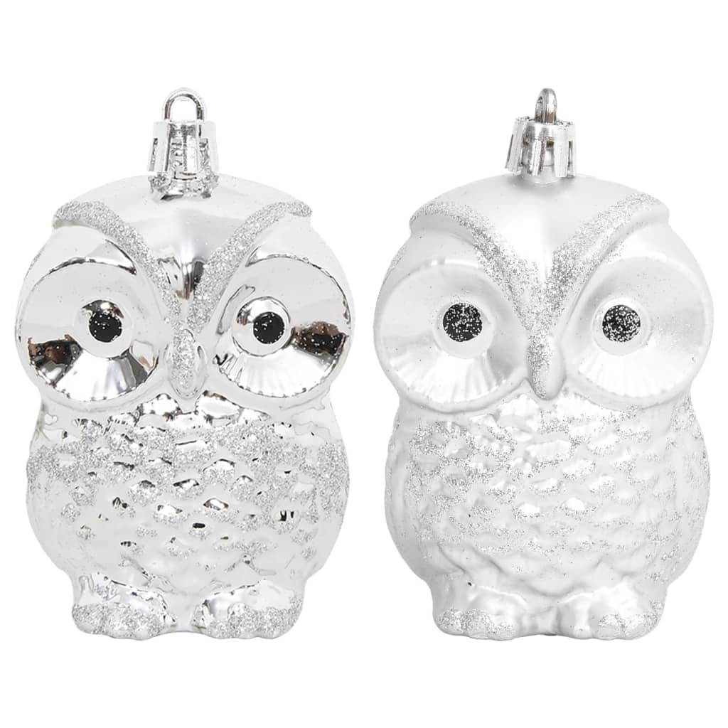 Set Addobbi di Natale 108 pz Argento e Bianco 330093