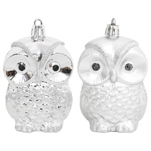 Set Addobbi di Natale 108 pz Argento e Bianco 330093