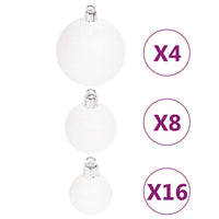 Set Addobbi di Natale 108 pz Argento e Bianco 330093