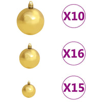 Set Natale con 120 Palline Punta e 300 Luci LED Oro e Bronzo 330096