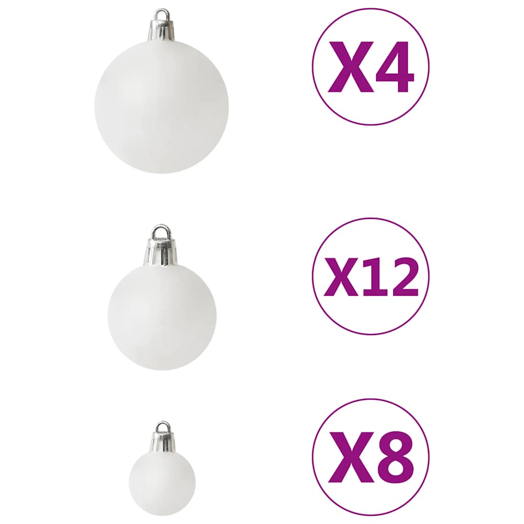Set Palline di Natale 100 pz Bianco 330082