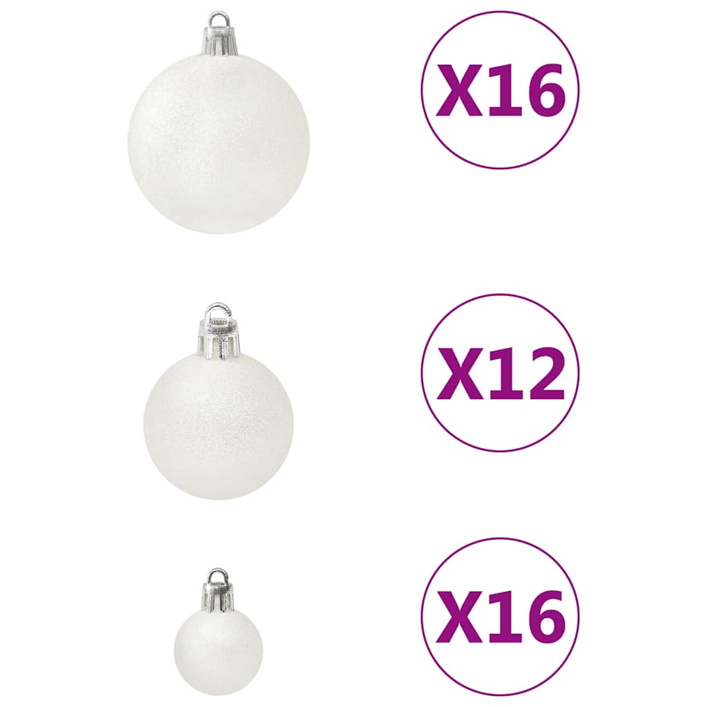 Set Palline di Natale 100 pz Bianco 330082