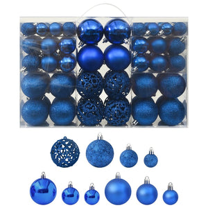 Set Palline di Natale 100 pz Blu cod mxl 42729