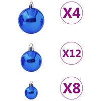 Set Palline di Natale 100 pz Blu cod mxl 42729