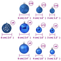 Set Palline di Natale 100 pz Blu 330085