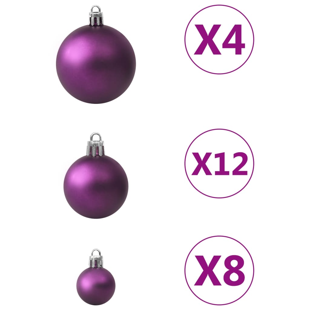 Set Palline di Natale 100 pz Viola 330086