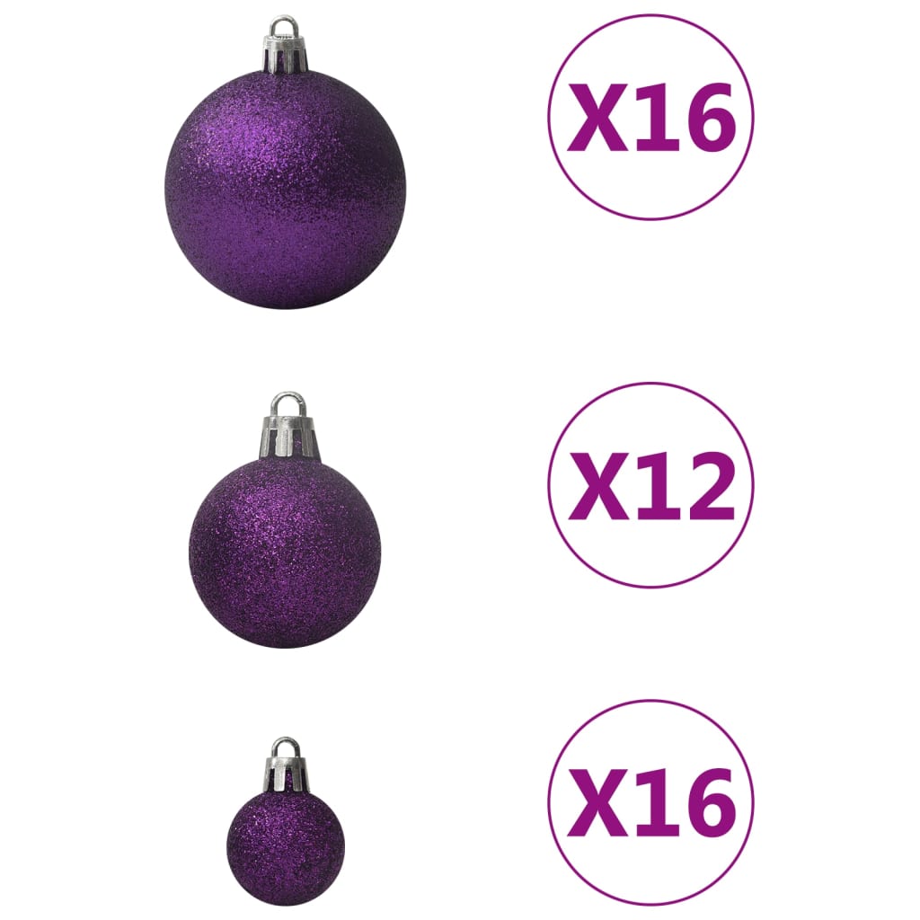 Set Palline di Natale 100 pz Viola 330086