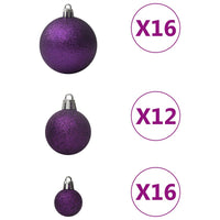 Set Palline di Natale 100 pz Viola 330086