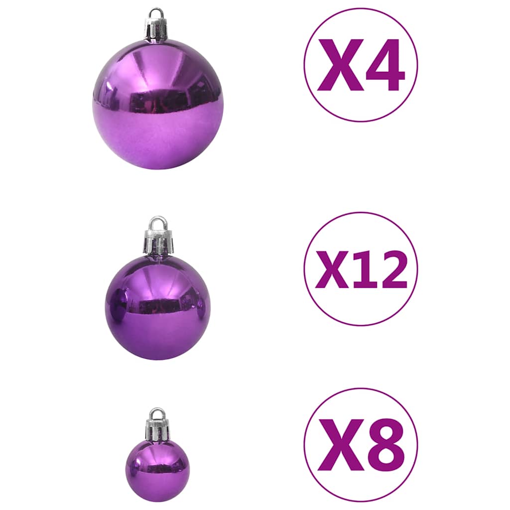 Set Palline di Natale 100 pz Viola 330086