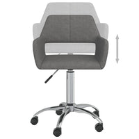 Sedia da Ufficio Girevole Grigio Scuro in Tessuto