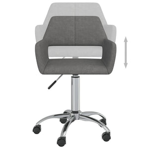 Sedia da Ufficio Girevole Grigio Scuro in Tessuto