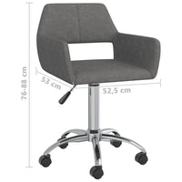 Sedia da Ufficio Girevole Grigio Scuro in Tessuto