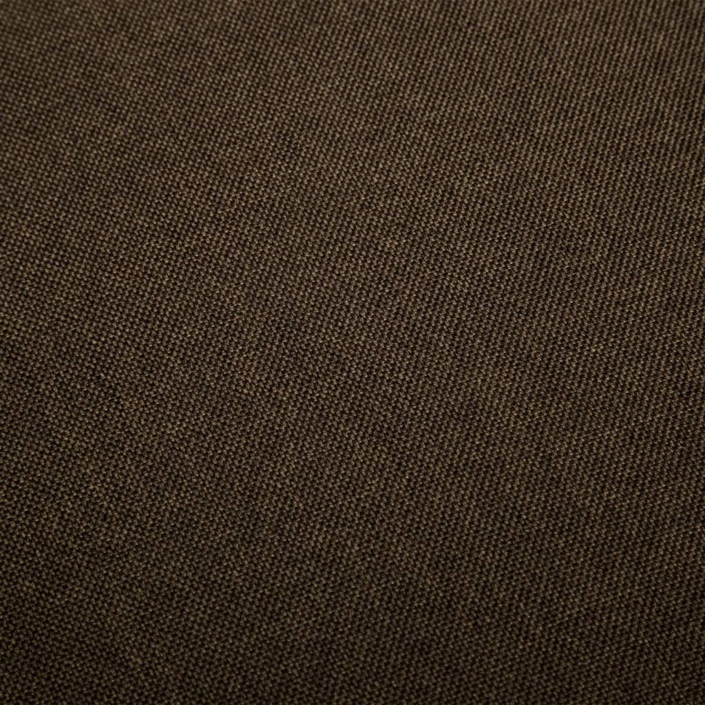 Sedia da Ufficio Girevole Marrone Scuro in Tessuto