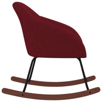 Sedia a Dondolo Rosso Vino in Tessuto