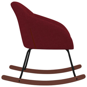 Sedia a Dondolo Rosso Vino in Tessuto