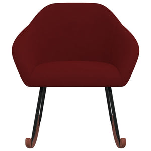 Sedia a Dondolo Rosso Vino in Tessuto