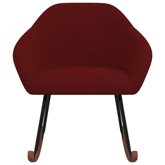Sedia a Dondolo Rosso Vino in Tessuto