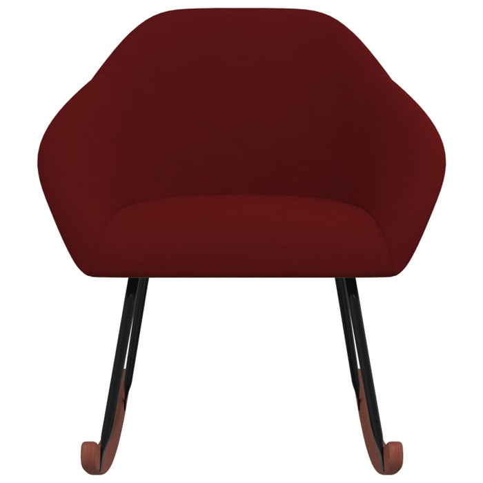 Sedia a Dondolo Rosso Vino in Tessuto