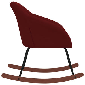 Sedia a Dondolo Rosso Vino in Tessuto