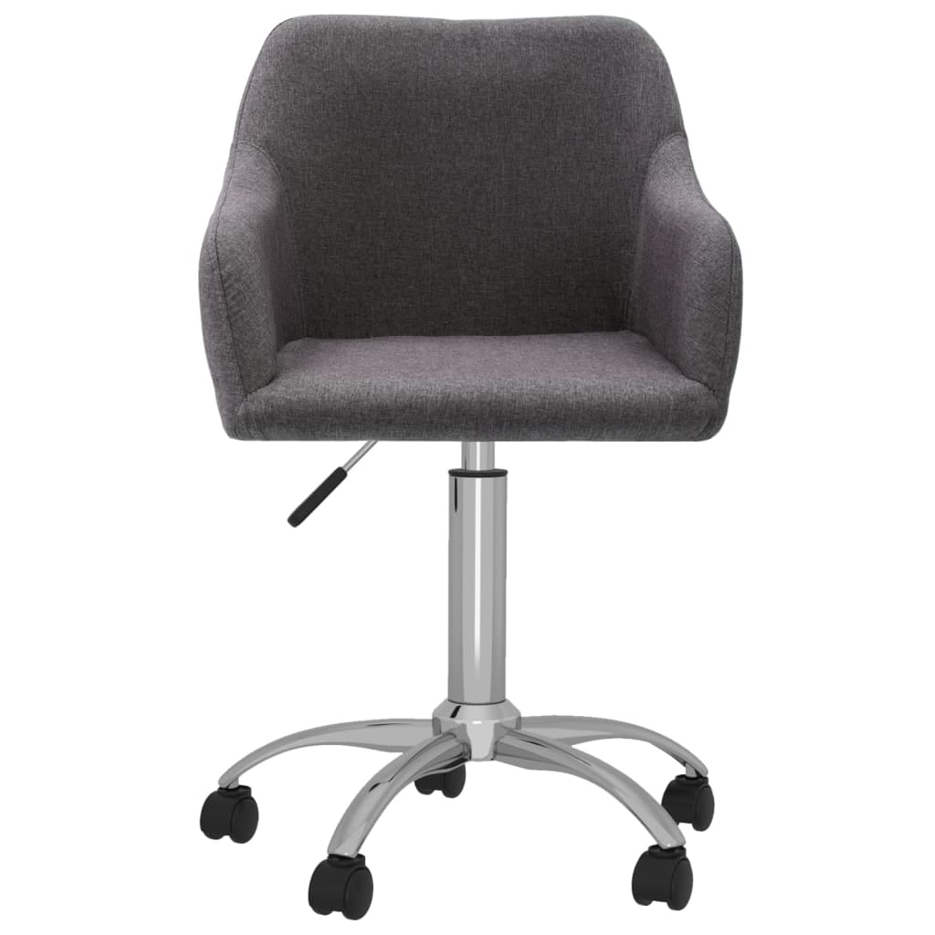 Sedie da Pranzo Girevoli 2 pz Tortora in Tessuto