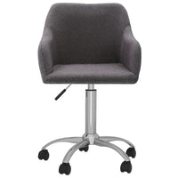 Sedie da Pranzo Girevoli 2 pz Tortora in Tessuto