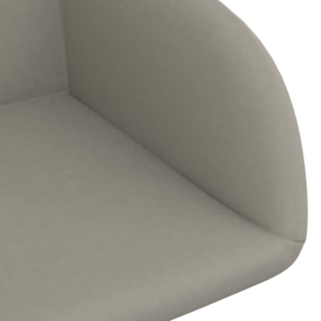 Sedie da Pranzo Girevoli 2 pz Grigio Chiaro in Velluto