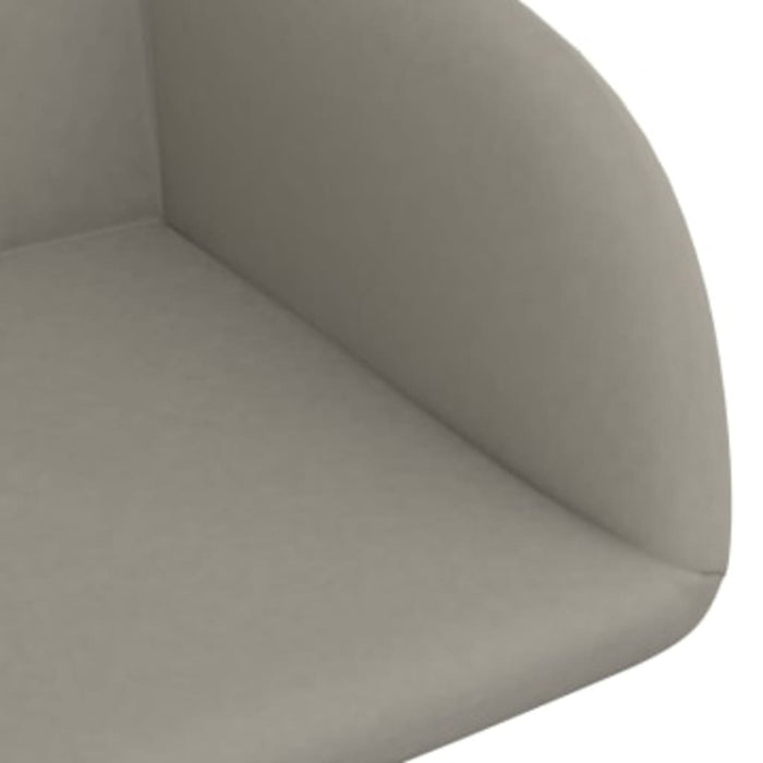 Sedie da Pranzo Girevoli 2 pz Grigio Chiaro in Velluto