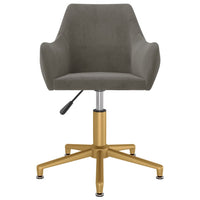 Sedie da Pranzo Girevoli 2 pz Grigio Scuro in Velluto 331041