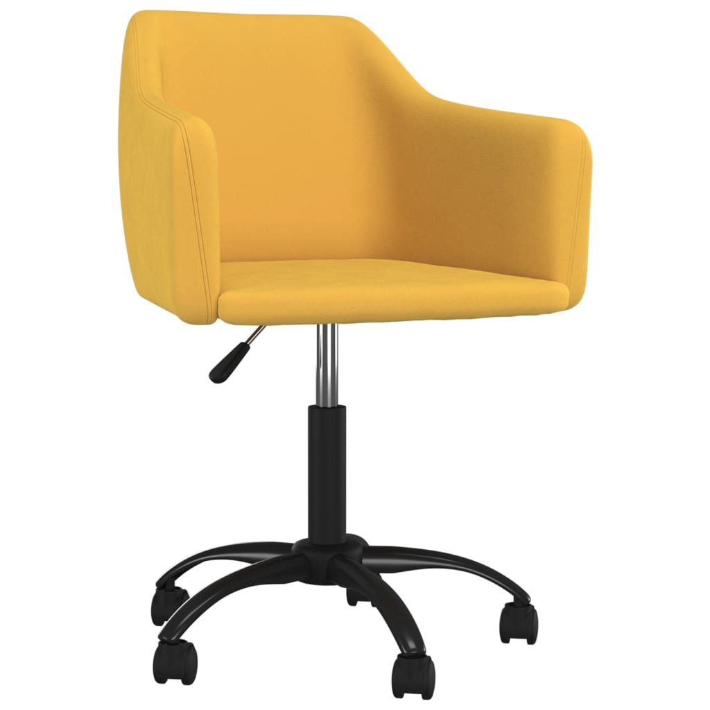 Sedie da Pranzo Girevoli 2 pz Gialle in Velluto 331228