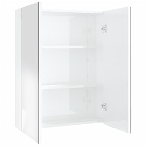 Mobile specchio da bagno 60 x 15 x 75 cm MDF bianco lucido 02_0006708