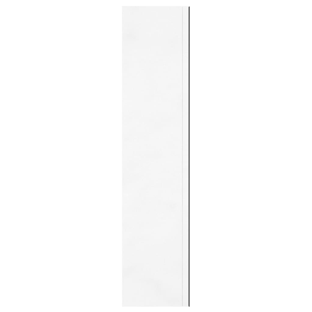Armadietto a Specchio per Bagno-Mobiletto a specchio 60x15x75 cm MDF Bianco Lucido