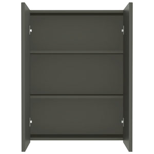 Armadietto a Specchio per Bagno 60x15x75 cm MDF Grigio 331527