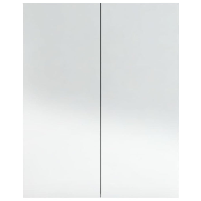 Mobiletto specchio bagno 60x15x75 cm grigio cemento MDF 02_0006707