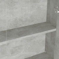 Armadietto a Specchio per Bagno 60x15x75 cm MDF Grigio Cemento cod mxl 74807