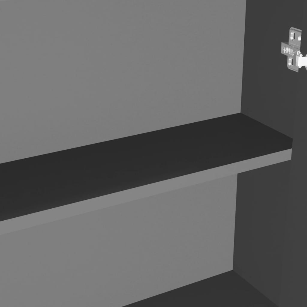 Armadietto a Specchio per Bagno-Mobile bagno con specchio 60x15x75 cm MDF Antracite