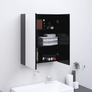 Armadietto a Specchio per Bagno-Mobile bagno con specchio 60x15x75 cm MDF Antracite