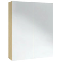 Armadietto a Specchio per Bagno 60x15x75 cm MDF Bianco e Rovere 331530